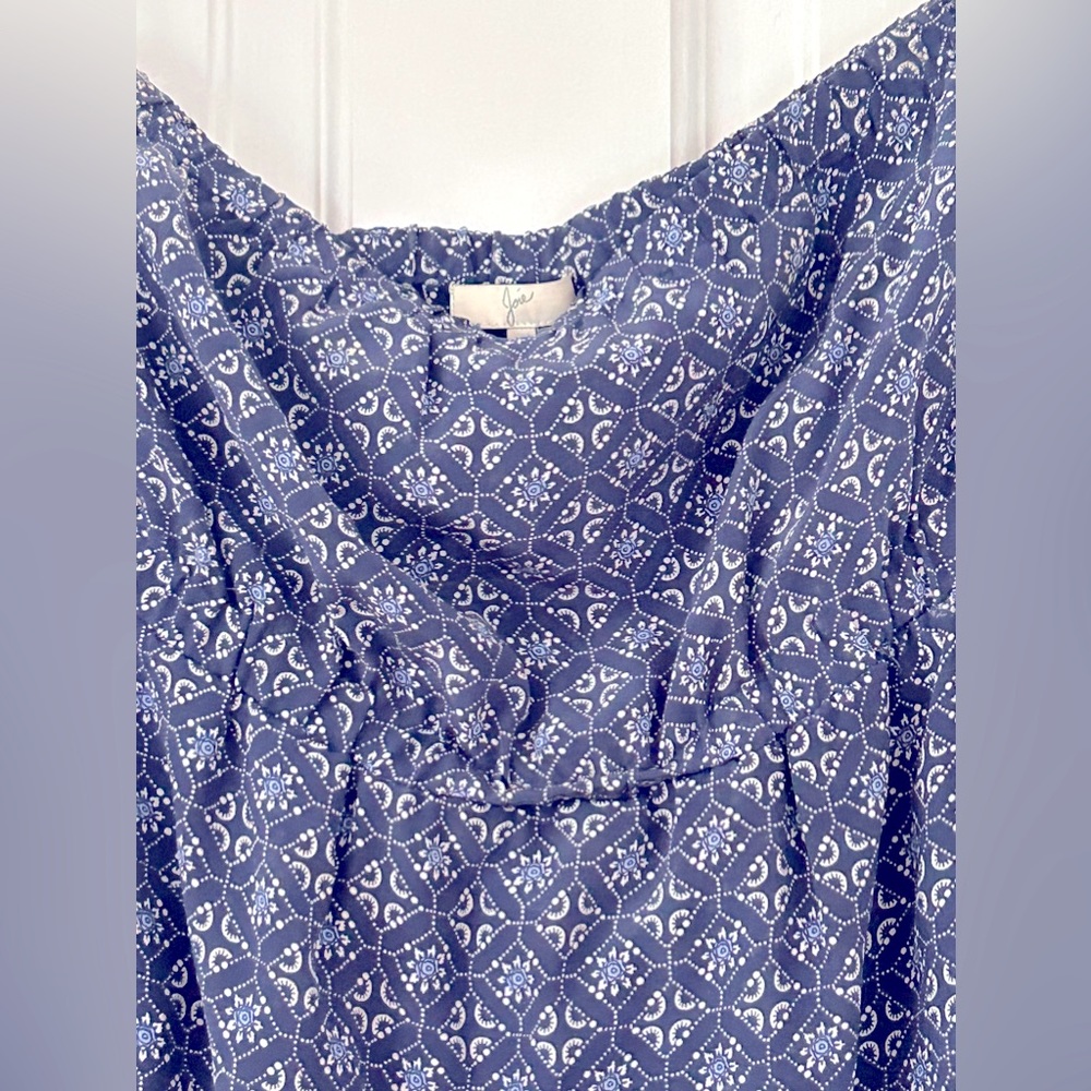 Joie Silk maxi strapless dress size XS blue